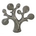 Statua Decorativa Alexandra House Living Ceramica Albero Astratto Argentato 8 x 26 x 23 cm