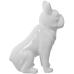 Dekorativ figur Alexandra House Living Hvid Keramik Hund 14 x 25 x 34 cm