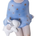 Deko-Figur Alexandra House Living Blau Kunststoff Hase Ohren 11 x 15 x 31 cm