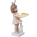 Okrasna Figura Alexandra House Living Roza Plastika Ušesa 13 x 14 x 31 cm Pladenj