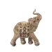 Figura Decorativa Alexandra House Living Cinzento Dourado Plástico Elefante 10 x 18 x 20 cm