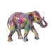 Deko-Figur Alexandra House Living Bunt Kunststoff Elefant Farbe 11 x 18 x 24 cm