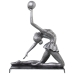 Dekorativ figur Alexandra House Living Sølvfarvet Plastik Gymnast 11 x 19 x 23 cm