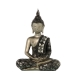 Dekorativ Figur Alexandra House Living Svart Sølv Plast Buddha 15 x 26 x 36 cm