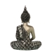 Deko-Figur Alexandra House Living Schwarz Silberfarben Kunststoff Buddha 15 x 26 x 36 cm