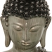 Dekorativ figur Alexandra House Living Sort Sølvfarvet Plastik Buddha 15 x 26 x 36 cm