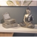 Dekorativ figur Alexandra House Living Sort Sølvfarvet Plastik Buddha 15 x 26 x 36 cm