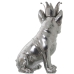 Okrasna Figura Alexandra House Living Srebrna Plastika Pes Krona 14 x 18 x 25 cm