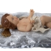 Deko-Figur Alexandra House Living Silberfarben Kunststoff 16 x 17 x 28 cm Kissen Jesuskind