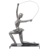 Okrasna Figura Alexandra House Living Srebrna Plastika Gimnastičar 13 x 19 x 27 cm