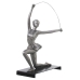 Okrasna Figura Alexandra House Living Srebrna Plastika Gimnastičar 13 x 19 x 27 cm