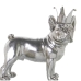 Figura Decorativa Alexandra House Living Plateado Plástico Perro Corona 14 x 26 x 25 cm