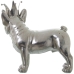 Figurine Décorative Alexandra House Living Argenté Plastique Chien Couronne 14 x 26 x 25 cm