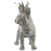 Decoratieve figuren Alexandra House Living Zilverkleurig Plastic Hond Kroon 14 x 26 x 25 cm