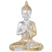 Figurine Décorative Alexandra House Living Doré Argenté Plastique Buda 18 x 28 x 40 cm