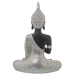 Figura Decorativa Alexandra House Living Castanho Prateado Plástico Buda 12 x 20 x 27 cm