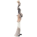 Dekorativ figur Alexandra House Living Hvid Gylden Plastik Afrikansk kvinde 12 x 14 x 45 cm