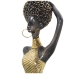 Dekorativ Figur Alexandra House Living Gyllen Plast Løve Afrikansk dame 13 x 17 x 38 cm