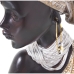 Bust Alexandra House Living Black Golden Plastic African Woman 11 x 19 x 40 cm