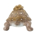 Figura Decorativa Alexandra House Living Marrón Dorado Plástico Tortuga 15 x 15 x 21 cm