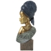 Bust Alexandra House Living Blå Gyllen Plast Afrikansk dame 10 x 19 x 40 cm