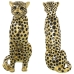 Dekoratyvinė figūrėlė Alexandra House Living Juoda Auksinis Plastmasinis Leopardas 12 x 22 x 27 cm