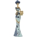 Decoratieve figuren Alexandra House Living Blauw Gouden Plastic Afrikaanse 11 x 15 x 45 cm