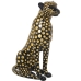 Dekorativ figur Alexandra House Living Sort Gylden Plastik Leopard 33 x 39 x 45 cm