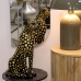 Dekorativ Figur Alexandra House Living Svart Gyllen Plast Leopard 33 x 39 x 45 cm