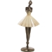 Dekorativ figur Alexandra House Living Beige Gylden Plastik Ballerina 13 x 17 x 32 cm