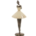 Dekorativ figur Alexandra House Living Beige Gylden Plastik Ballerina 13 x 17 x 32 cm