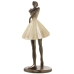 Dekorativ figur Alexandra House Living Beige Gylden Plastik Ballerina 13 x 17 x 32 cm