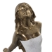 Dekorativ Figur Alexandra House Living Hvit Gyllen Plast Dame 12 x 24 x 26 cm