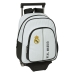 Mochila Escolar com Rodas Real Madrid C.F. Branco Cinzento 28 x 34 x 10 cm