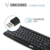 Clavier iggual QWERTY USB Noir Espagnol Qwerty