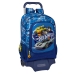 School Rucksack with Wheels Hot Wheels Sonny Navy Blue 32 x 42 x 14 cm