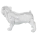 Dekorativ Figur Alexandra House Living Plast Hund 25 x 21 x 43 cm Marmor