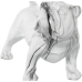 Dekorativ Figur Alexandra House Living Plast Hund 25 x 21 x 43 cm Marmor