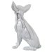 Deko-Figur Alexandra House Living Kunststoff Hund 15 x 18 x 27 cm Marmor