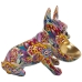 Dekorativ figur Alexandra House Living Multifarvet Plastik Hund 19 x 32 x 27 cm Skål