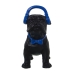 Decoratieve figuren Alexandra House Living Blauw Zwart Plastic Hond Oordopjes 11 x 22 x 19 cm