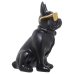 Prydnadsfigur Alexandra House Living Svart Gyllene Plast Glasögon Hund 19 x 27 x 26 cm