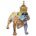 Decoratieve figuren Alexandra House Living Multicolour Plastic Hond Kroon 14 x 29 x 24 cm