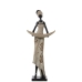 Dekorativ Figur Alexandra House Living Beige Plast Afrikansk dame 16 x 25 x 58 cm