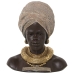 Busto Alexandra House Living Bege Plástico Africana 21 x 29 x 34 cm