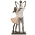 Dekorativ Figur Alexandra House Living Plast Gyllen Familie 10 x 15 x 30 cm