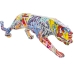 Decoratieve figuren Alexandra House Living Multicolour Plastic Panter Graffiti 14 x 46 x 16 cm