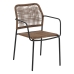 Dining Chair Beige Anthracite 53 x 63 x 78 cm