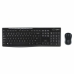 Angol nyelvű Billentyűzet és Vezeték nélküli Egér Logitech 920-004512 Fekete Qwerty olasz