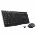 Tastatur med Trådløs Mus Logitech 920-004512 Svart Qwerty italiensk